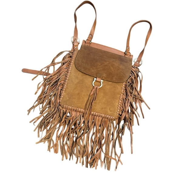 Sancia‎ Leather Fringe Backpack as is main image 4
